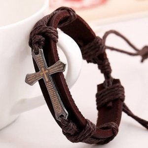 Brown Cross Bracelet